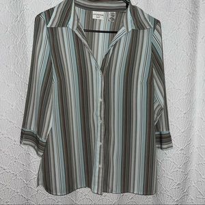 Covington Womens Button Down Shirt Long Sleeve Top Small Petite